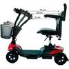 Vehículo Movilidad Reducida Mobiclinic Scooter Auton. 10 Km Movilidad Reducida 4 Ruedas Desmontable 12v Rojo Virgo