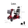 Scooter Eléctrico Para Discapacitados Mobiclinic 4 Ruedas Movilidad Reducida Premium Desmontable Auton.30 Km  Libra