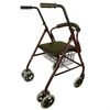 Andador Para Adultos Paterna Clinicalfy Plegable Aluminio Asiento Y Respaldo Resistente Burdeos