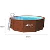 Piscina Madera Panelada K2o Con Depuradora De Arena 375×127 Cm Y Escalera