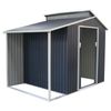 Caseta Metálica Gardiun Marlow Con Porche 6,85 M² Exterior 355x193x237 Cm Acero Galvanizado Gris Antracita