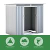 Caseta Metálica Gardiun Kingston 3 M² Exterior 142x213x184 Cm Acero Galvanizado Silver/blanco