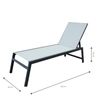 Tumbona Alumnio Chillvert Pisa 203x64x43 Cm - Kch120