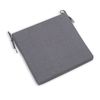 Cojín Para Silla Chillvert Gandía Cuadrado 38x38x4,5 Cm Gris Desenfundable