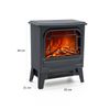 Chimenea Eléctrica De Suelo 1950w Kekai Nebraska 35x21x44 Cm Con Simulación De Fuego Negra Para Interior