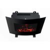 Chimenea Eléctrica De Pared 2000w Kekai Iowa 55x22x43 Cm Con Simulación De Fuego Negra Mando Incluido Para Interior