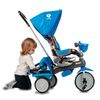 Triciclo Ranger - Asiento Y Respaldo Acolchado Con Arnés De Seguridad De 5 Puntos - Incluye Bolso Y Capota - Color Azul - Qplay