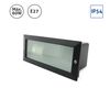 Baliza Rectangular Aluminio Negra Con Cristal Mateado 60w E27