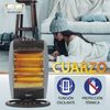 Avant Av7574 - Estufa Eléctrica De Cuarzo Oscilante De 3 Tubos, 1200w. 3 Niveles De Potencia: 400 W - 800 W - 1200 W. Interruptor Antivuelco, Protección Térmica, Función Oscilante. Gris