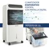 Climatizador Evaporativo Portátil Blaupunkt | Potencia 80w | Función Calefactor 1000w-2000w| Función Ionizador | Depósito De Agua 12 L Y Temporizador 12 H | Blanco | Pantalla Digital