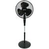 Avant Ventilador De Pie Ventilador Oscilante 45w Con 3 Velocidades | Altura Regulable Hasta 40 Cm | 16 Pulgadas | Base Redonda | Black Edition