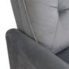 Sillón Relax Con Reclinación Manual, Tapizado En Terciopelo Gris