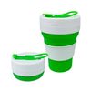 Vaso Plegable De Silicona Con Tapa Capacidad 475 Ml- Negro. Verde O Azul Surtido