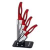 Pack De Cuchillos Con Soporte Chef Master Rojos