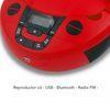 Radio Cd Portátil Con Bluetooth Y Usb Bsl Pcd-31 Rojo