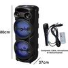 Altavoz Bluetooh 5.0  Con Iluminación,  Batería , Karaoke Con Micrófono Incluído , Radio Fm Y Usb Bsl-s60