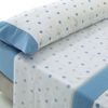 Juego De Sábanas  Azul / Blanco Cama 90x190/200 Cm  Don Descanso Maia