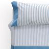 Juego De Sábanas  Azul / Blanco Cama 160x190/200 Cm  Don Descanso Vega