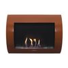 Chimenea De Etanol Mural Con Panel Frontal Curvado