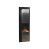 Chimenea De Etanol Mural Con Frontal En Acero Inox