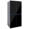 Frigorífico Americano Crossdoor Infiniton Amcb-496bc Nft - Puertas Cristal Negro, 431 Litros, Inverter, No Frost Total