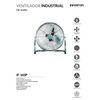 Infiniton Ventilador Industrial If-16sp – 3 Velocidades – 3 Aspas – 40cm De Diametro – Rejilla De Seguridad – Silencioso