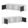 Mueble Tv 100 Con Led Para Salón, Comedor, Color Blanco O Negro Lacado Brillo. 150x40x42cm