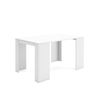 Mesa Consola Extensible, Mesa Comedor Plegable, 140, Para 6 Comensales, Comedor Y Cocina, Estilo Moderno, Blanco