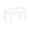 Mesa De Comedor De 140 Cm, Color Blanco Mate,  80 Ancho X 138 Largo 75 Cm Altura