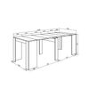 Mesa Consola Extensible, Mesa Comedor Plegable, 220, Para 10 Comensales, Comedor Y Cocina, Estilo Moderno, Cemento