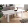 Mesa De Comedor Extensible De 140cm Hasta 200cm, Color Blanco Mate,  90.4 Ancho X 140.4/200.4 Largo 76.1 Cm Altura