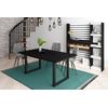 Mesa De Comedor, 8 Comensales, 170, Robusta Y Estable Gracias A Su Estructura Y Patas Macizas, Ideal Para Reuniones Familiares, Negro, Estilo Industrial