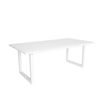 Mesa De Comedor, 10 Comensales, 200, Robusta Y Estable Gracias A Su Estructura Y Patas Macizas, Ideal Para Reuniones Familiares, Blanco, Estilo Industrial