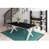 Mesa De Comedor, 10 Comensales, 200, Robusta Y Estable Gracias A Su Estructura Y Patas Macizas, Ideal Para Reuniones Familiares, Negro, Estilo Industrial