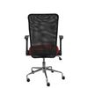 Silla De Oficina Minaya Respaldo Malla Negro. Asiento Bali Granate