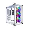 Caja Atx Talius Cronos Blanca Rgb Cristal Templado