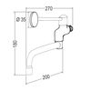 Grifo De Lavabo Con Maneta Medical Monomando Acabado Cromo Brillo Fabricado En Latón