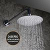 Soporte Brazo De Ducha De 40 Cm Pared Acabado Cromo Brillo Fabricado En Latón