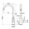 Grifo De Fregadero Nie De 36,5 Cm Acabado Blanco Mate Fabricado En Latón