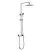 Kibath Columna De Ducha Monomando Cuadrada 83-126 Cm Verara Acabado Cromo Brillo Fabricado En Latón