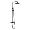 Kibath Columna De Ducha Termostático Redonda 85-115 Cm Acabado Cromo Brillo Fabricado En Latón