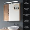 Aplique Led De Baño 30 Cm Alu 8w Acabado Cromo Brillo 4000 K Fabricado En Aluminio