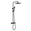 Kibath Columna De Ducha Termostático Cuadrada 85-115 Cm Acabado Cromo Brillo Fabricado En Latón