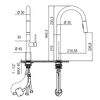 Grifo De Fregadero Sho Extraible De 44 Cm Acabado Negro Mate Fabricado En Latón