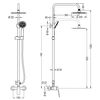 Kibath Columna De Ducha Monomando Redonda 83-120 Cm Dak Acabado Negro Mate Fabricado En Latón