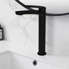 Grifo De Lavabo Monomando Dak Alto Acabado Negro Mate Fabricado En Latón