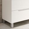 Mueble De Baño Con Lavabo,, Mod. Victoria 100x45 Cm  Acabado Blanco Mate 3 Cajones Con Patas