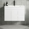 Mueble De Baño Con Lavabo,, Mod. Urban 80x45 Cm  Acabado Blanco Brillo 2 Cajones Y Puertas Suspendido