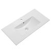 Mueble De Baño Con Lavabo, Espejo Y Aplique Led, Mod. Urban 80x45 Cm  Acabado Blanco Brillo 2 Cajones Y 2 Puertas