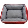 Cama Cuna Cuadrada Bicolor Reversible T4 70x60  Rojo/gris